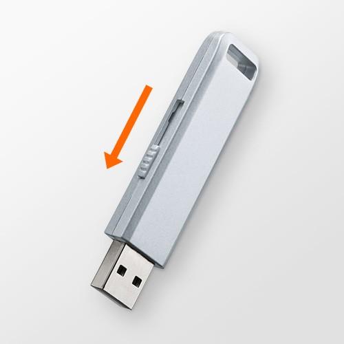 USBメモリ 2GB USB メモリー 2GB スライド式 シルバー 600-UL2GSV｜sanwadirect｜02