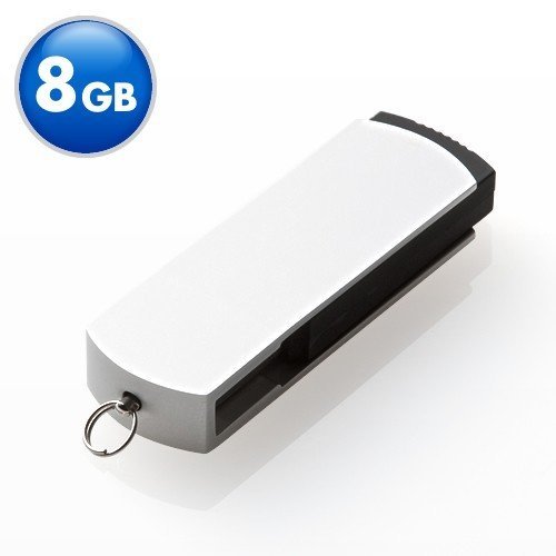 USBメモリ 8GB USB メモリー スイングタイプ（8G） シルバー 600-US8GASV