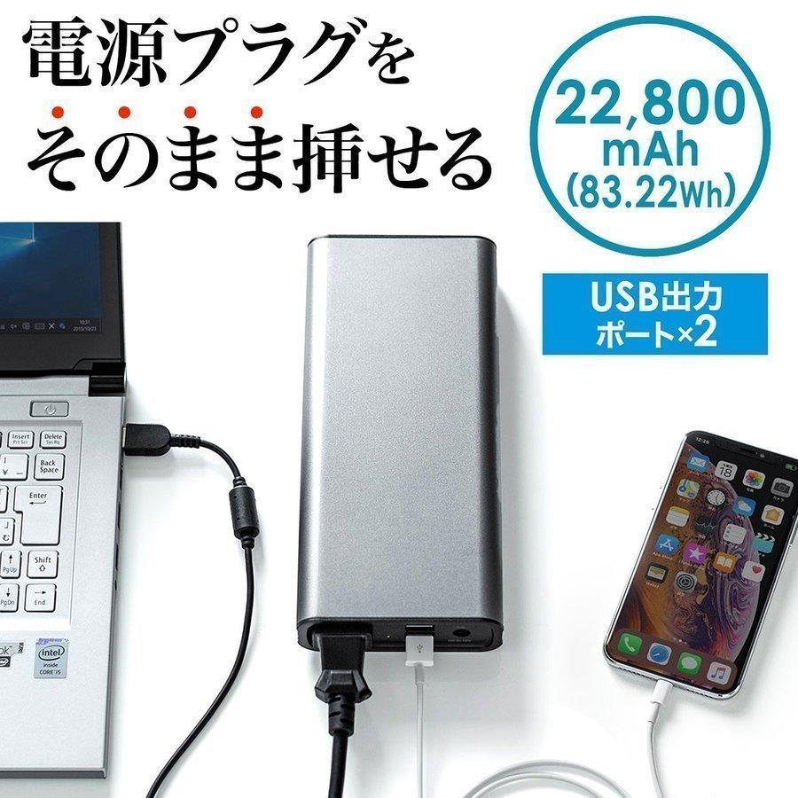 モバイルバッテリー 大容量 22800mAh PSE ノートパソコン バッテリー