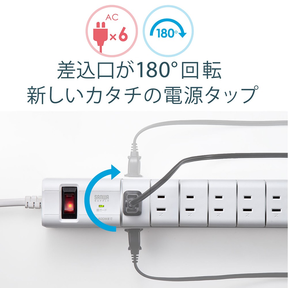 100%新品2023 サンワサプライ 送料無料 直送 電源タップ 医用接地