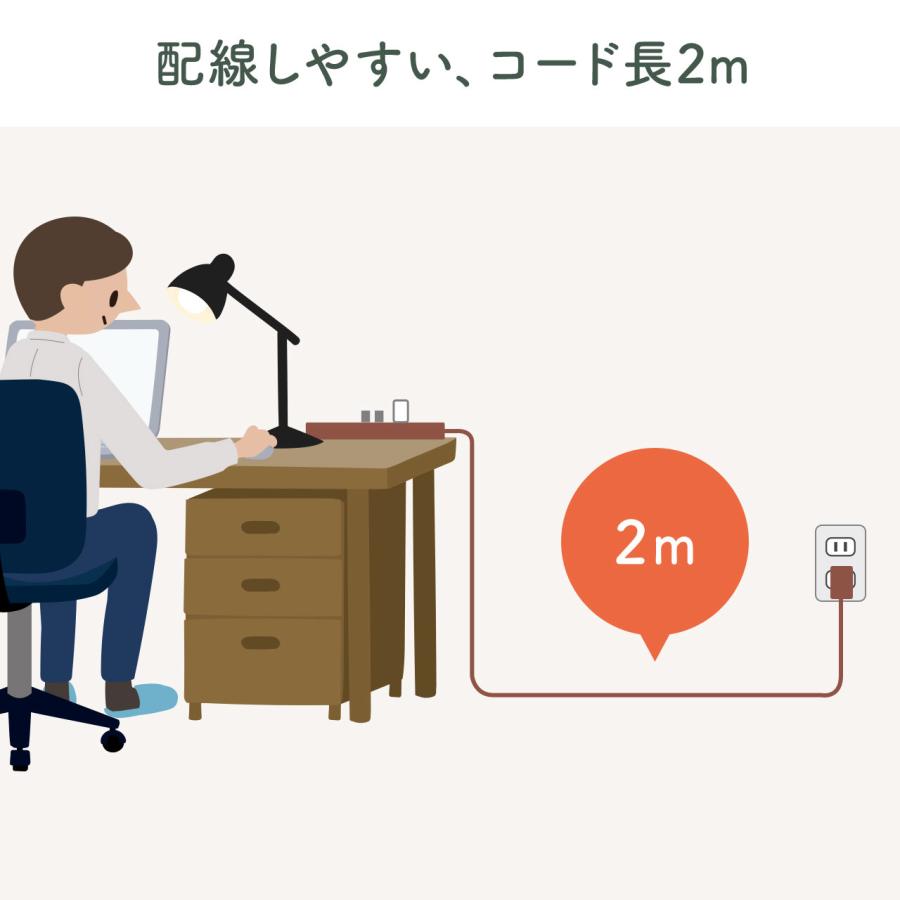 電源タップ 6個口 2m 延長コード USB付き スマホ充電 コンセント 木目調 おしゃれ 個別スイッチ 一括スイッチ 雷ガード 電源コード OAタップ 700-TAP065-2｜sanwadirect｜10