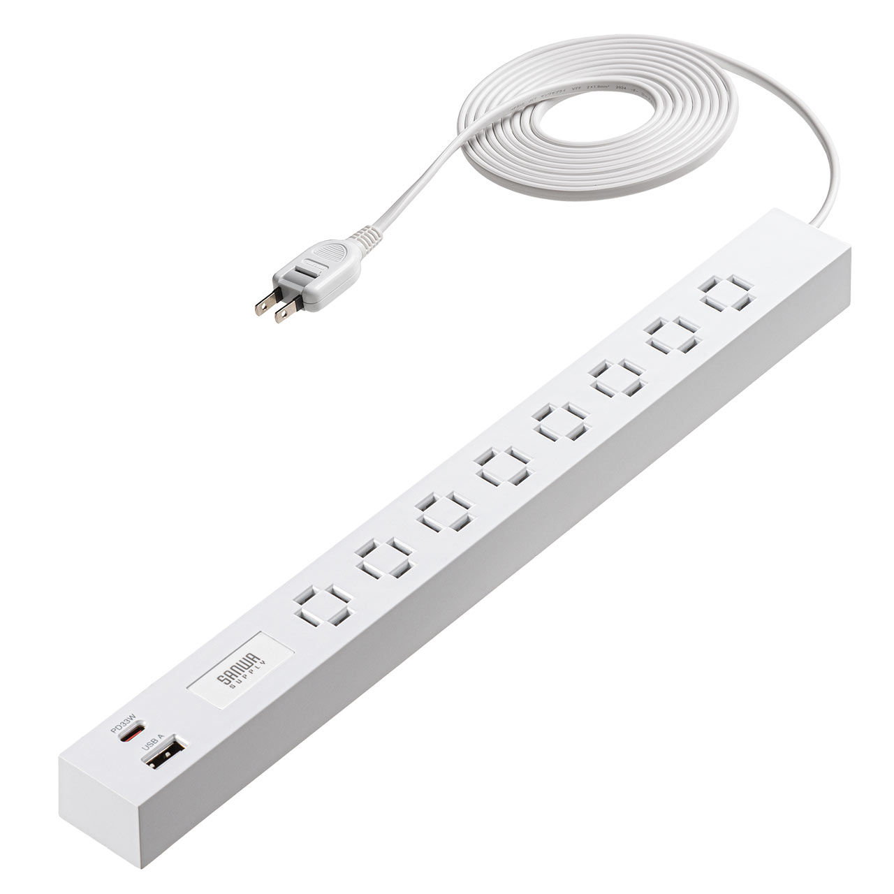 SANWA SUPPLY（サンワサプライ） 電源タップ 3m 8個口 USB タイプC