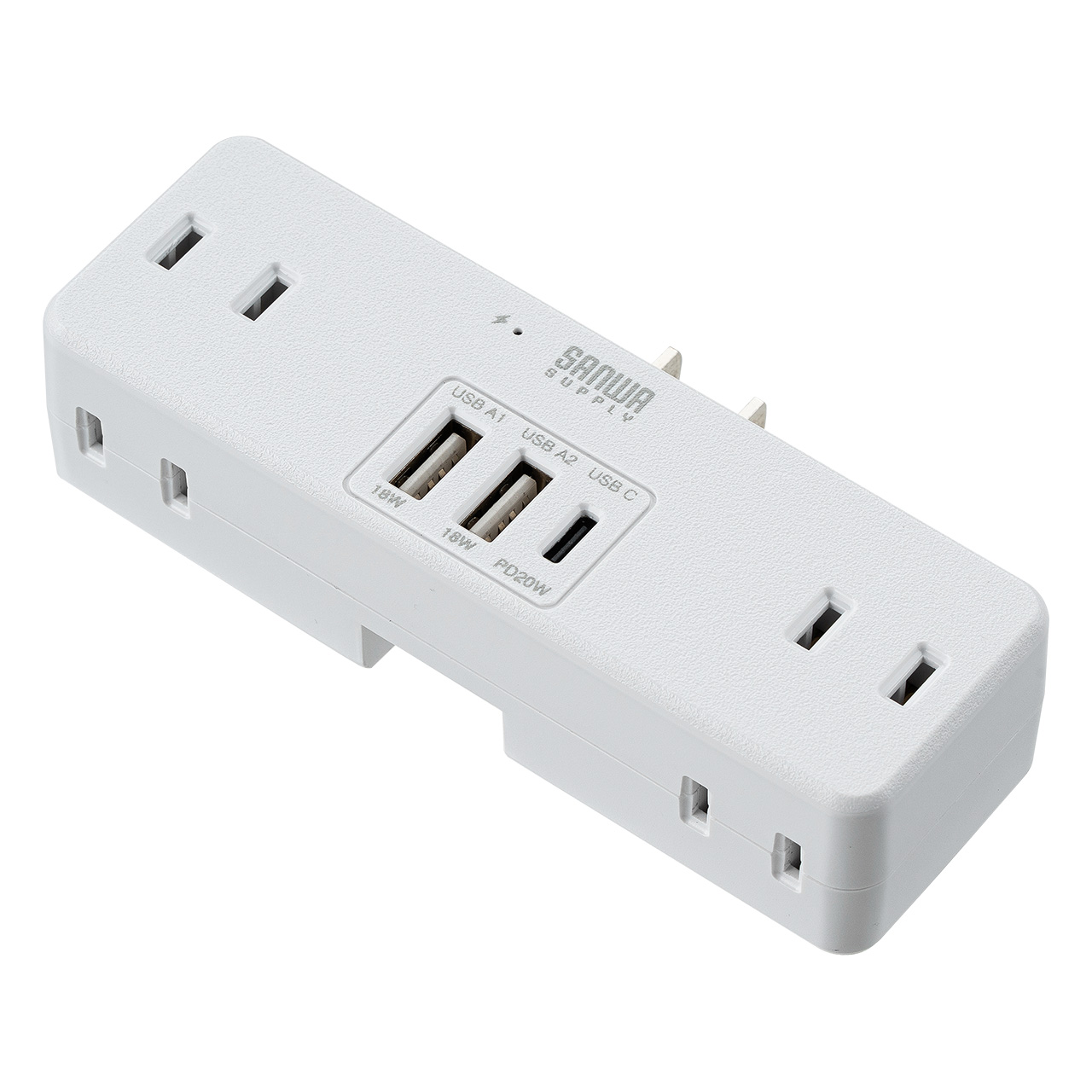 SANWA SUPPLY（サンワサプライ） 電源タップ 直挿し 6個口 USB3ポート