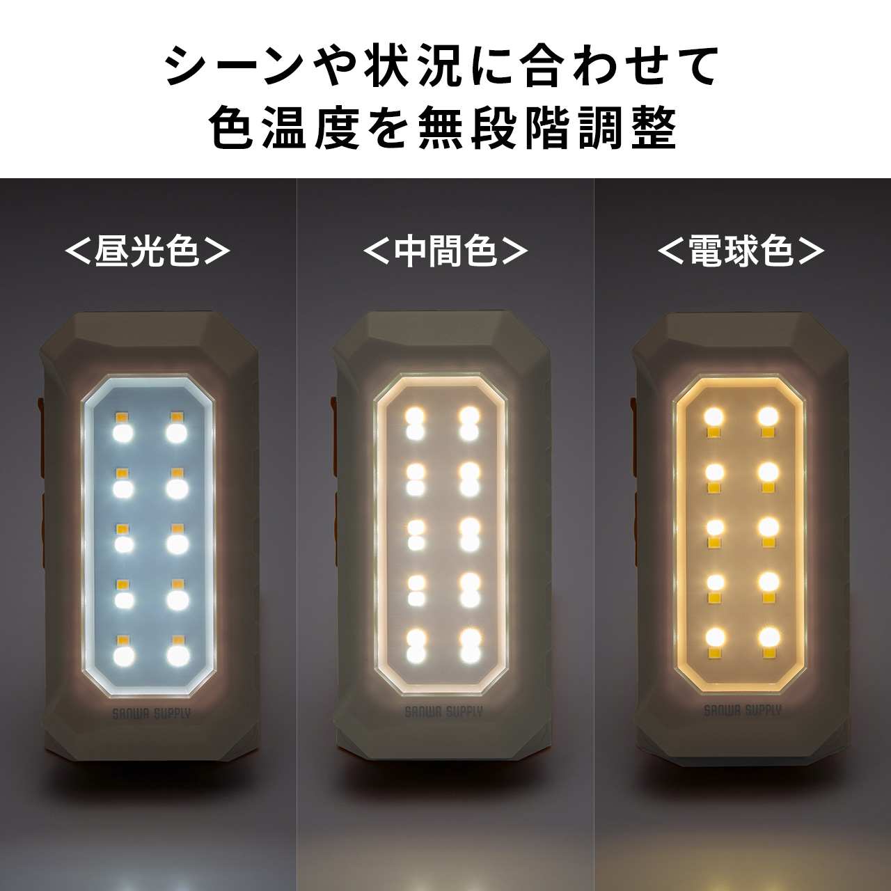SANWA SUPPLY（サンワサプライ） 作業灯 LED 充電式 500ルーメン 防水