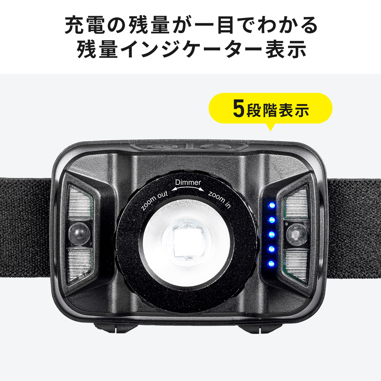 SANWA SUPPLY LEDヘッドライト LEDライト モーションセンサー