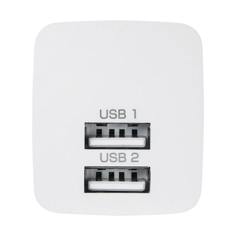 USB充電器 2ポート 2.4A 小型 ホワイ...の詳細画像4