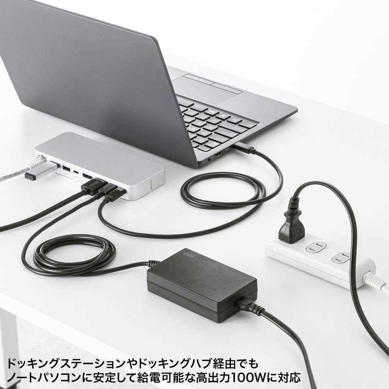 SANWA SUPPLY ACアダプター USB充電器 USB PD100W対応 Type-C
