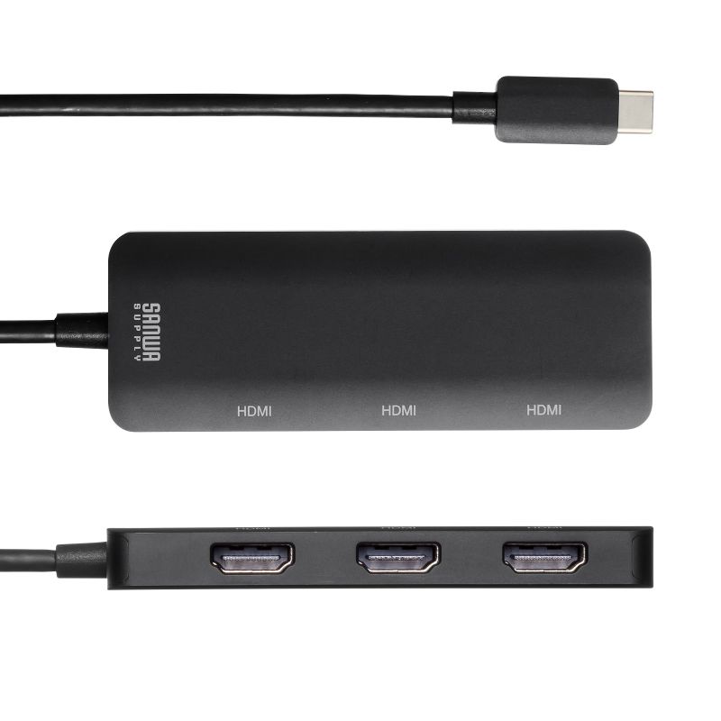 新品 サンワサプライ USB Type C-HDMI変換アダプタ（3ポート/4K対応 
