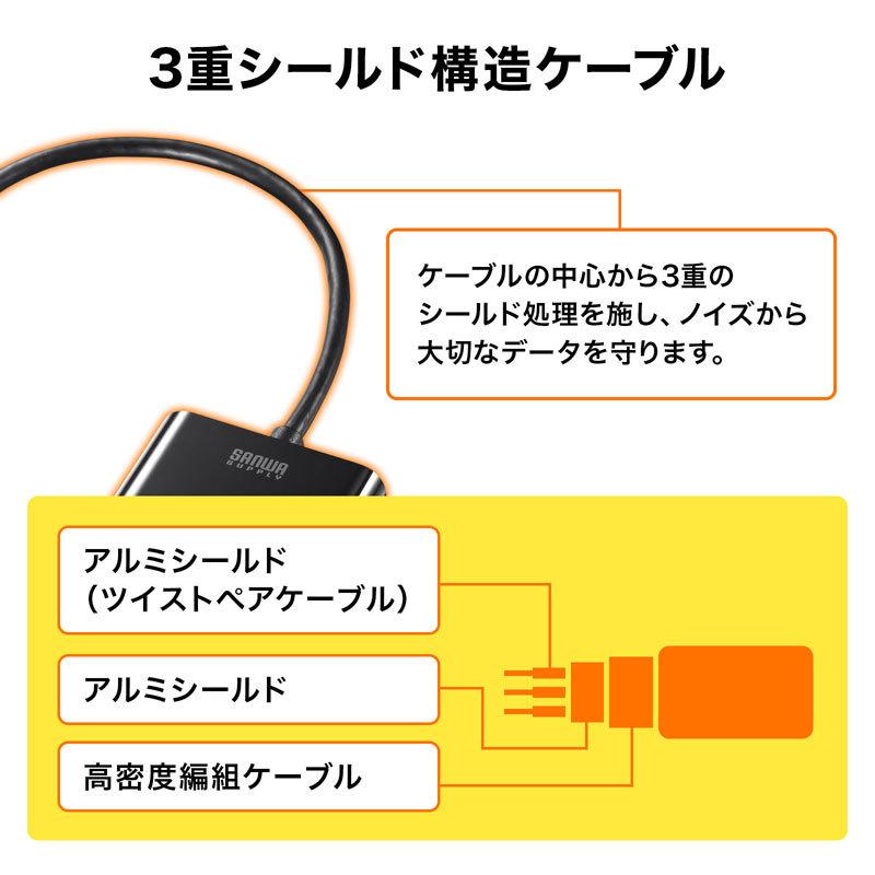 USB Type C-HDMI変換アダプタ 4K/60Hz/PD対応（AD-ALCPHDPD）｜sanwadirect｜08