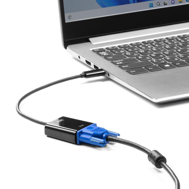 USB Type C-VGA変換アダプタ ケーブル長20cm iPad Pro 対応 1080p ブラックAD-ALCV02｜sanwadirect｜07