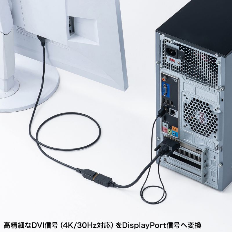 SANWA SUPPLY（サンワサプライ） DVI-DisplayPort 変換アダプタ 4K