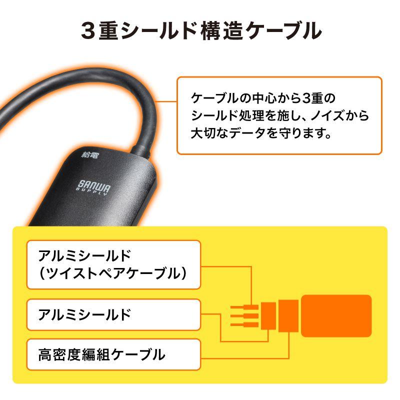 HDMI-Type-C 変換アダプタ  HDMI USB-C タイプC 変換アダプター DP Altモード 4K/60Hz モバイルモニター ディスプレイ AD-HD26TC｜sanwadirect｜06