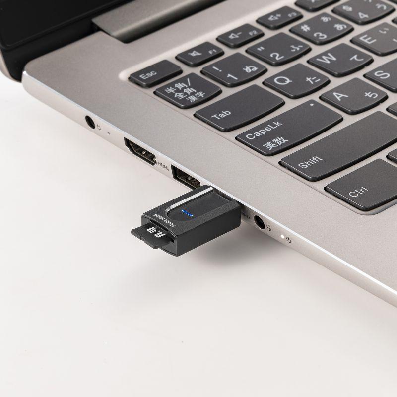 超小型 MicroSDカードリーダー USB Type-Cコネクタ（ADR-3TCMS10） 外付けハードディスク、ドライブ 