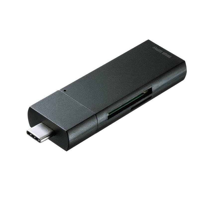 Type-Cコンパクトカードリーダー USB　1ポート付き スマホ用 SDカードリーダー ADR-3TCMS7BKN｜sanwadirect｜07