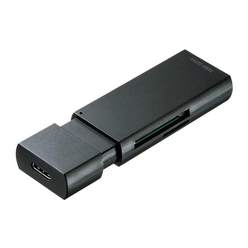 Type-Cコンパクトカードリーダー USB　1ポート付き スマホ用 SDカードリーダー ADR-3TCMS7BKN｜sanwadirect｜08