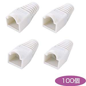 LAN�P�[�u�� ���W�����[�J�o�[ RJ-45�R�l�N�^�J�o�[ ����p ��t���^�C�v 100���� �z���C�g�iADT-MC4W-100�j