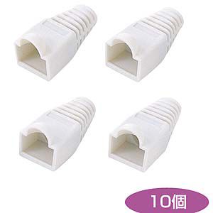 LAN�P�[�u�� ���W�����[�J�o�[ RJ-45�R�l�N�^�J�o�[ ����p ��t���^�C�v 10���� �z���C�g�iADT-MC4W-10�j