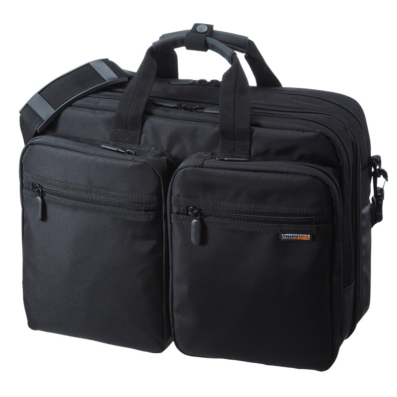 3WAYビジネスバッグ 15.6型ワイド ダブル 出張用 ブラック（BAG-3WAY21BK）