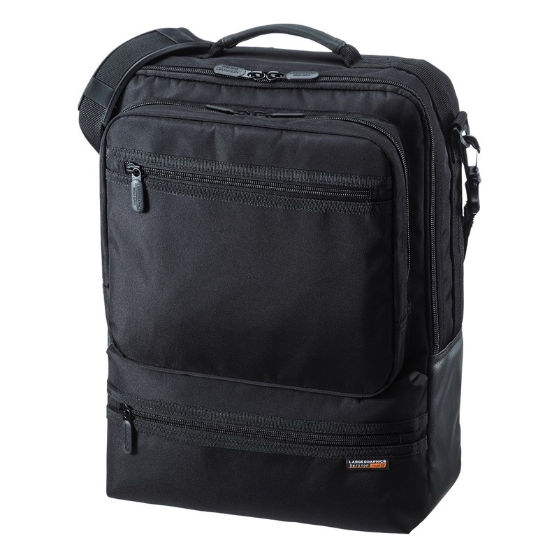 3WAYビジネスバッグ 15.6型ワイド シングル タテ型 ブラック（BAG-3WAY23BK）｜sanwadirect