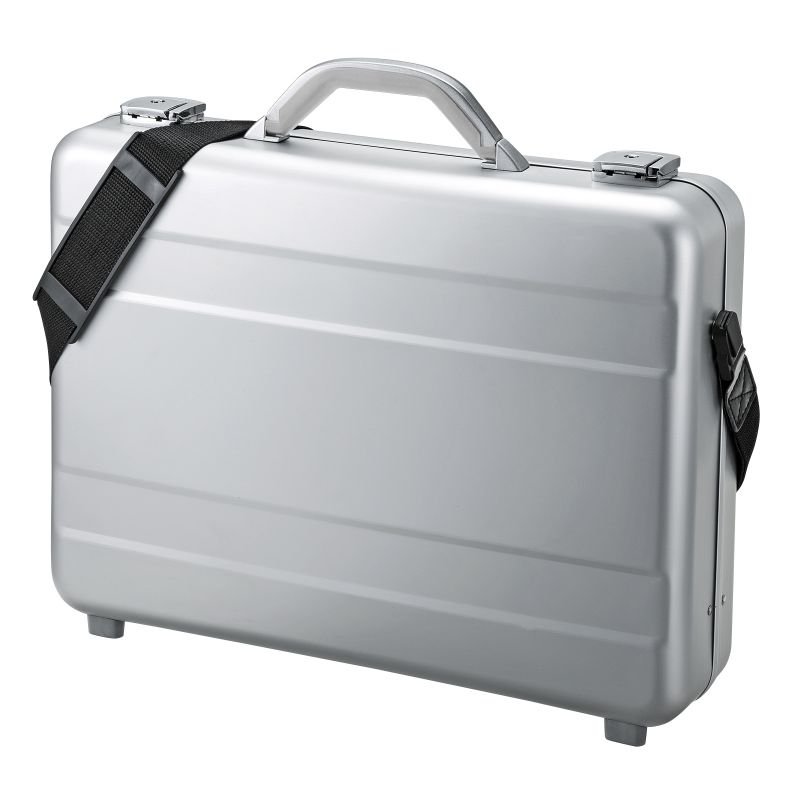 【A4収納可能】3way BAG／silver SANWA SUPPLY PCアルミケース バッグ 鍵付き 15.6インチ 仕切り