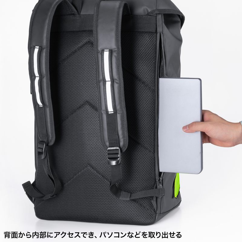 SANWA SUPPLY（サンワサプライ） 現場用リュックサック 34L 反射テープ