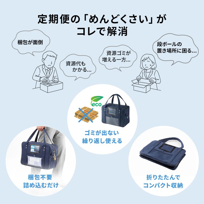 SANWA SUPPLY（サンワサプライ） メールバッグ ボストンバッグ 日本製