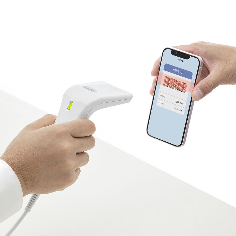 SANWA SUPPLY（サンワサプライ） バーコードリーダー 1次元 USB タッチ