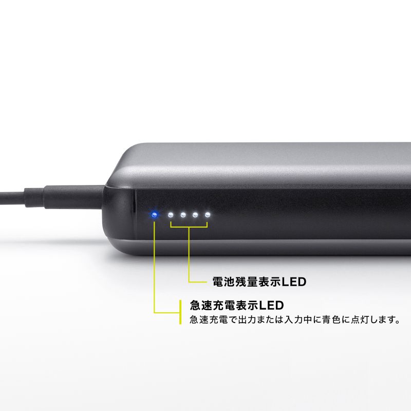 SANWA SUPPLY モバイルバッテリー 20000mAh 大容量 高速充電 USB