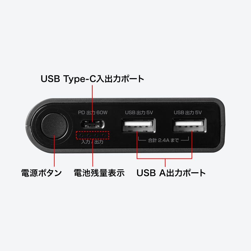 BTL-RDC37 モバイルバッテリー BTL-RDC37【USB PD対応モバイルバッテリー（19800mAh・PD60W）】【PSE