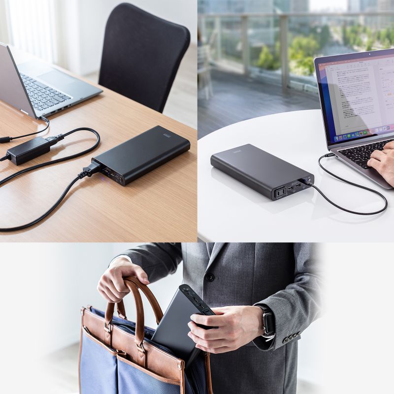 SANWA SUPPLY（サンワサプライ） モバイルバッテリー AC出力対応 大