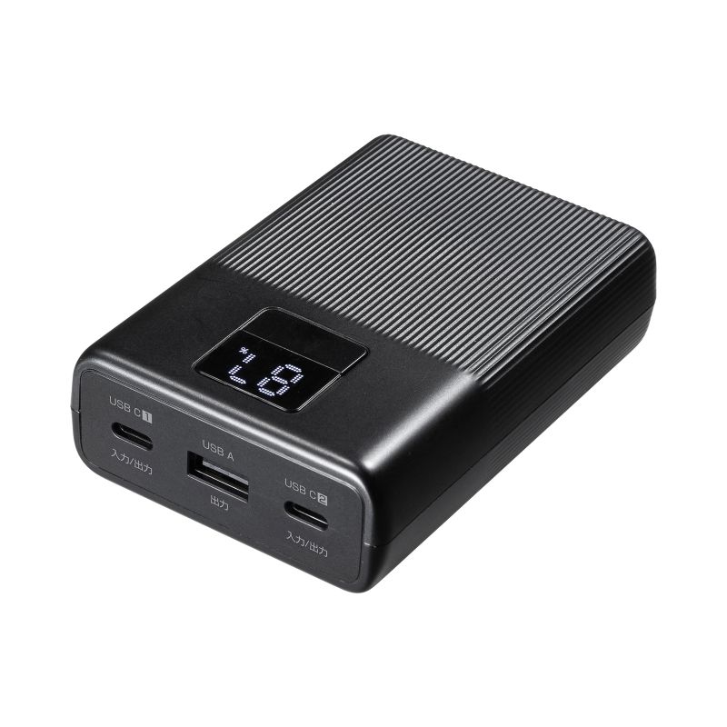 ���o�C���o�b�e���[ 10000mAh PD20W PSE�F�؍ς� C×2 A×1 �X�}�z �^�u���b�gUSB�[�d ��s�@�������݉� ���s BTL-RDC44BK