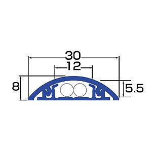 ケーブルモール 配線カバー 平型 床 フローリングにマッチする木目調 2本 収納（1m） 木目（CA-R30M）