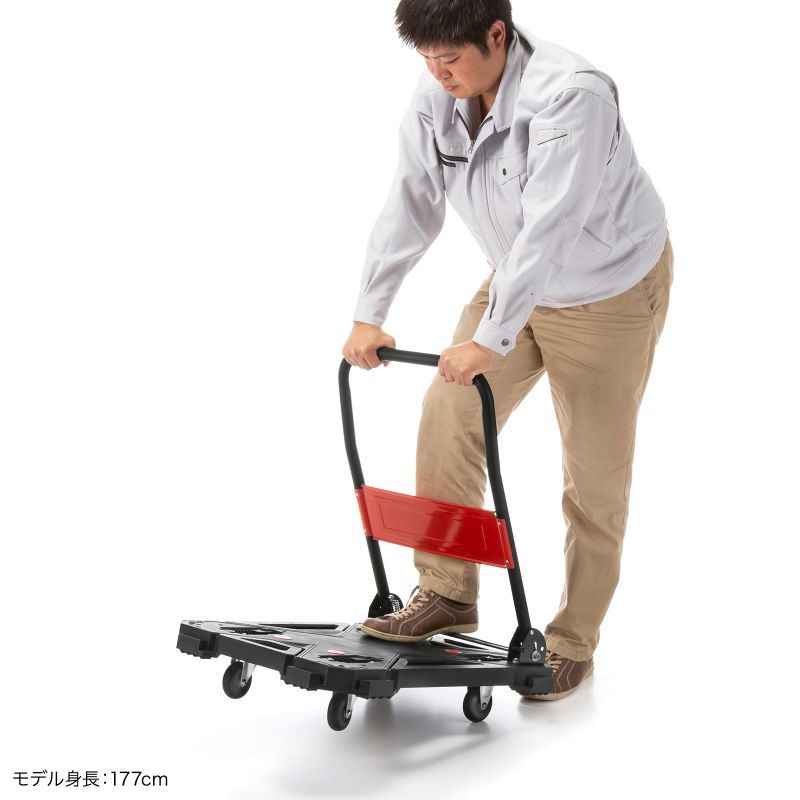 SANWA SUPPLY 台車 折りたたみ 取っ手付き 4輪自在 360°回転