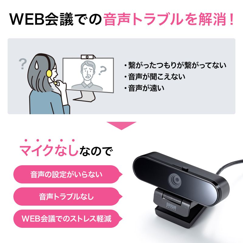 SANWA SUPPLY（サンワサプライ） マイク無しWEBカメラ（CMS-V67BK