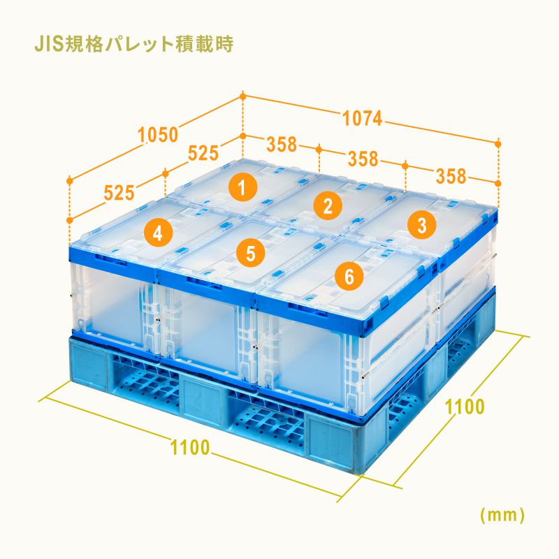 SANWA SUPPLY（サンワサプライ） 折りたたみコンテナ 50L 透明 ふた