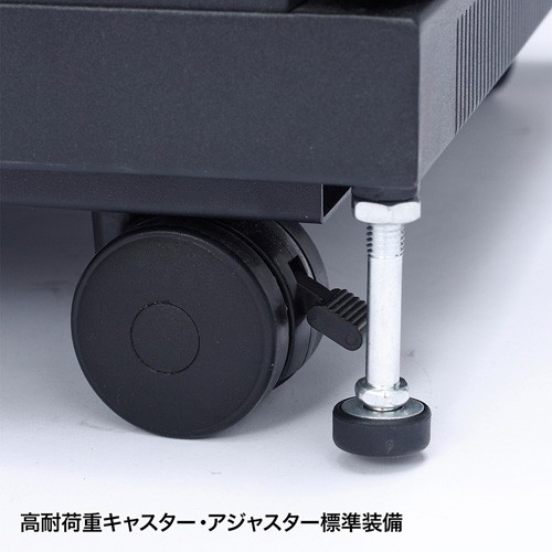 19インチサーバーラック （ 小型 12U 奥行110cm メッシュパネル 棚板×1枚 スライド棚×1枚付き ） サンワサプライ直営店 CP-SVC12Uの画像