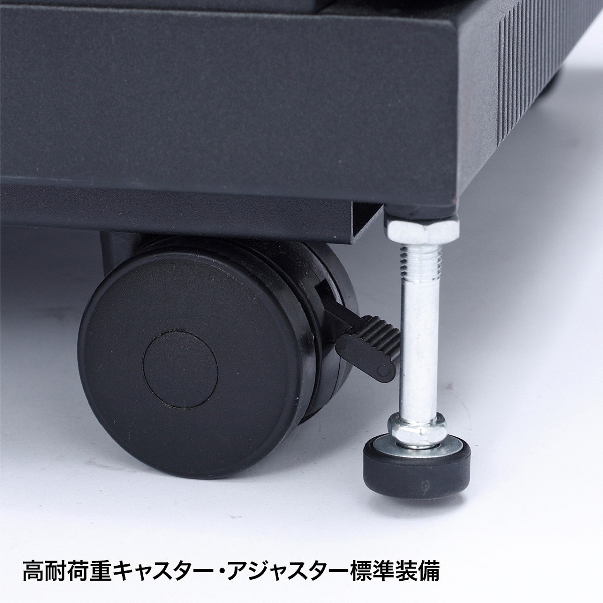 19インチサーバーラック （ 小型 12U 奥行110cm メッシュパネル 棚板×1枚 スライド棚×1枚付き ） サンワサプライ直営店 CP-SVC12Uの画像