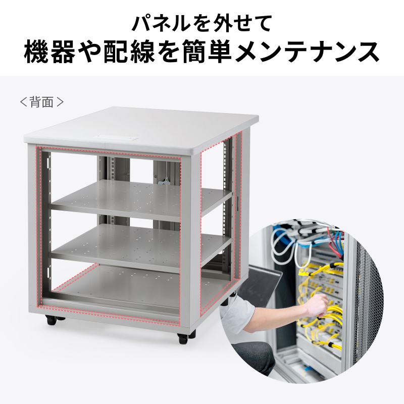 SANWA SUPPLY（サンワサプライ） サーバーラック 19インチマウント付き