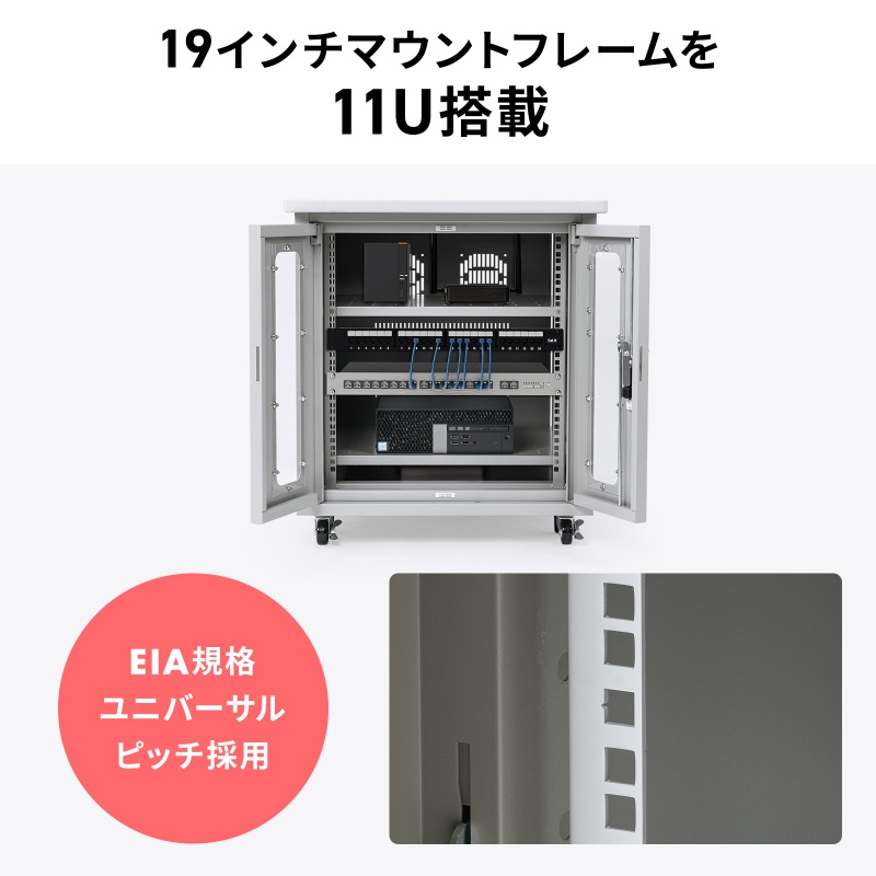 SANWA SUPPLY（サンワサプライ） サーバーラック 19インチマウント付き