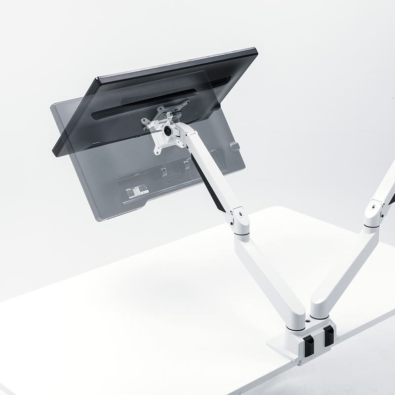 SANWA SUPPLY（サンワサプライ） モニターアーム 2画面 デュアル ガス