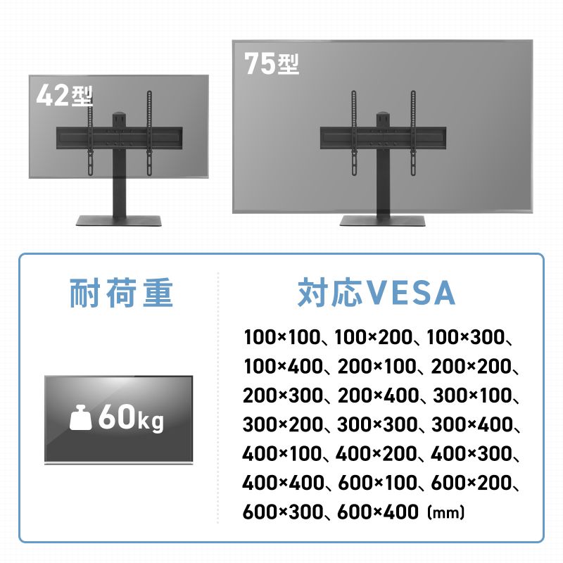 SANWA SUPPLY テレビスタンド 卓上 首振り 壁寄せ 高さ調整対応 SANWA SUPPLY テレビスタンド 卓上 首振り 壁寄せ 高さ調整対応