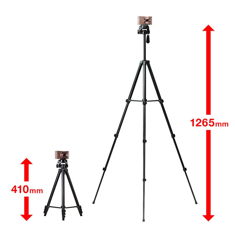 カメラ三脚 4段階 デジタル一眼レフ ミラーレス コンパクトデジカメ対応（DG-CAM22） :DG-CAM22:サンワダイレクト - 通販 -  Yahoo!ショッピング