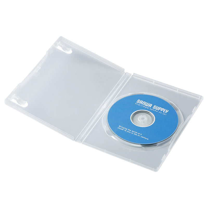 DVDトールケース 1枚収納 10枚セット クリア（DVD-TN1-10CLN）