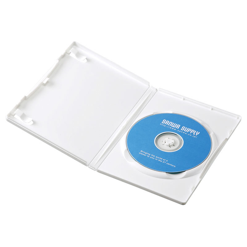 DVDトールケース 1枚収納 10枚セット ホワイト（DVD-TN1-10WN）