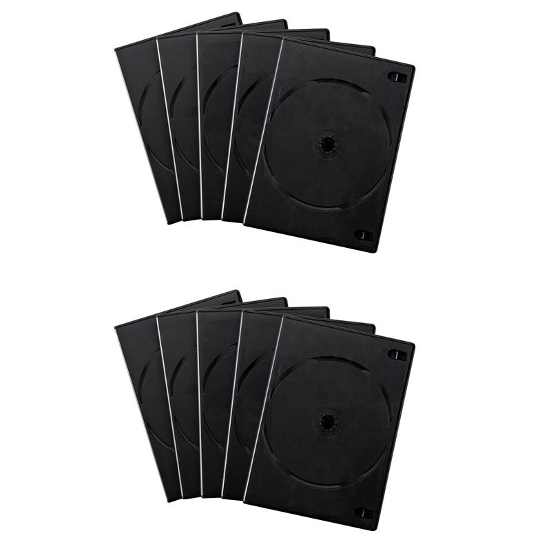 SANWA SUPPLY DVDトールケース 6枚収納 10枚セット ブラック
