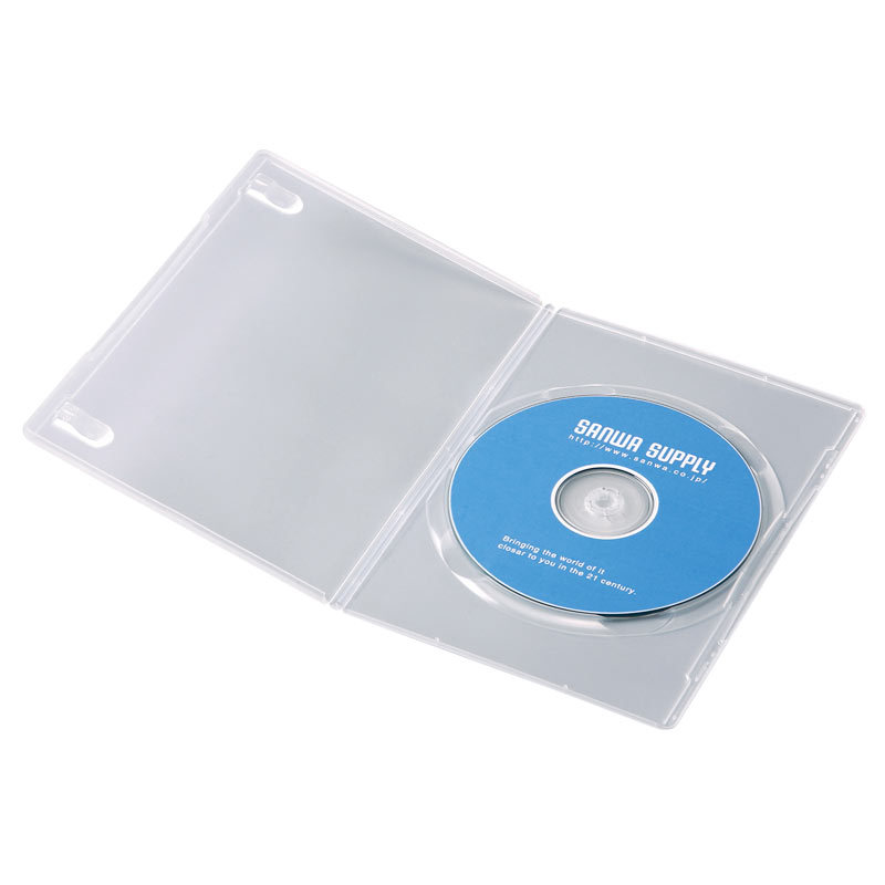 スリムDVDトールケース 1枚収納 10枚セット クリア（DVD-TU1-10CLN）