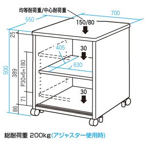 eデスク Pタイプ W700×D550mm（ED-P7055LN） : ed-p7055ln : サンワ