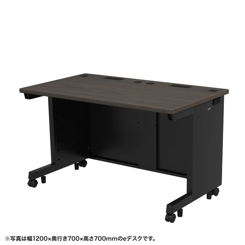 eデスク セミーオーダーデスク 特注 オフィスデスク パソコンデスク 濃い木目 幅165cm 奥行50cm 高さ72cm【受注生産品】 ED-SK16550M72