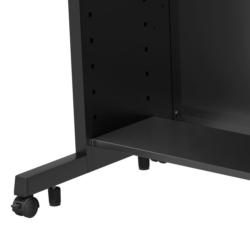 eデスク セミーオーダーデスク 中棚 幅180cm用 ブラック 奥行26cm EN-1803BK_2