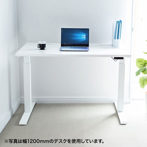 e電動昇降デスク スタンディングデスク メモリー機能 W1600×D700 ホワイト（ERD-E16070W）_2